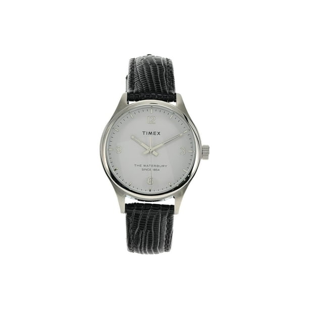 Waterbury traditional 34mm shop leather strap watch
