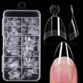 thumbnail image 1 of Puntas de uñas postizas LuckForever 240 piezas, transparentes, cortas, almendradas, 1 of 1
