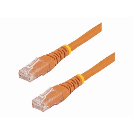 StarTech 15ft CAT6 Ethernet Cable - Orange CAT 6 Gigabit Ethernet Wire -250Mhz 100W PoE RJ45 UTP Molded Network Patch Cord with Strain Relief (C6PATCH15OR)