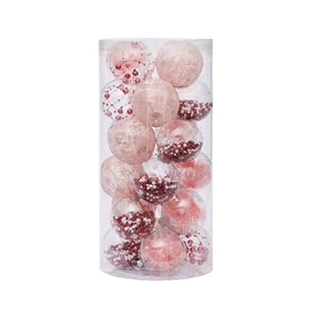 Fiudx Bolas Navideñas Transparentes, Diseño de Plástico Irrompible, Decoración Colorida para El Árbol, Perfectas para Fiestas y Eventos, Uso Versátil En Festividades, Juego de 24 Piezas, Tamaño de 6