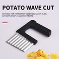 thumbnail image 5 of Crinkle Cutter Knife for Potatoes & Vegetables | Stainless Steel Wavy Slicer with Non-Slip Handle | 4.9"x3.7" Blade | Protective Cover | Easy Grip | Food Prep Tool for Fries, Carrots, Salad, Fruit |, 5 of 9