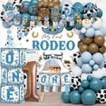 thumbnail image 1 of My First Rodeo Decorations Boy, Cowboy 1st Birthday Party Decorations, Cowboy Balloon Arch Kit Western Party Supplies Backdrop Tablecloth Photo Banner for 1st, 1 of 7
