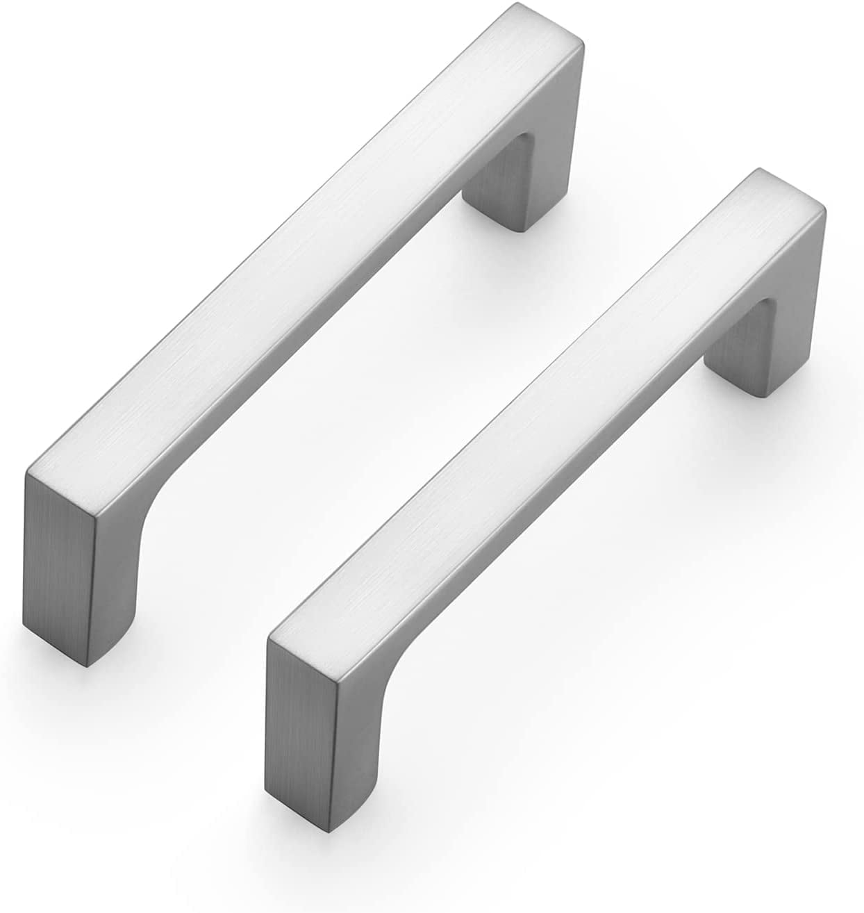 Zoizocp 15 Pack Solid 3 Inch Kitchen Square Handles Brushed