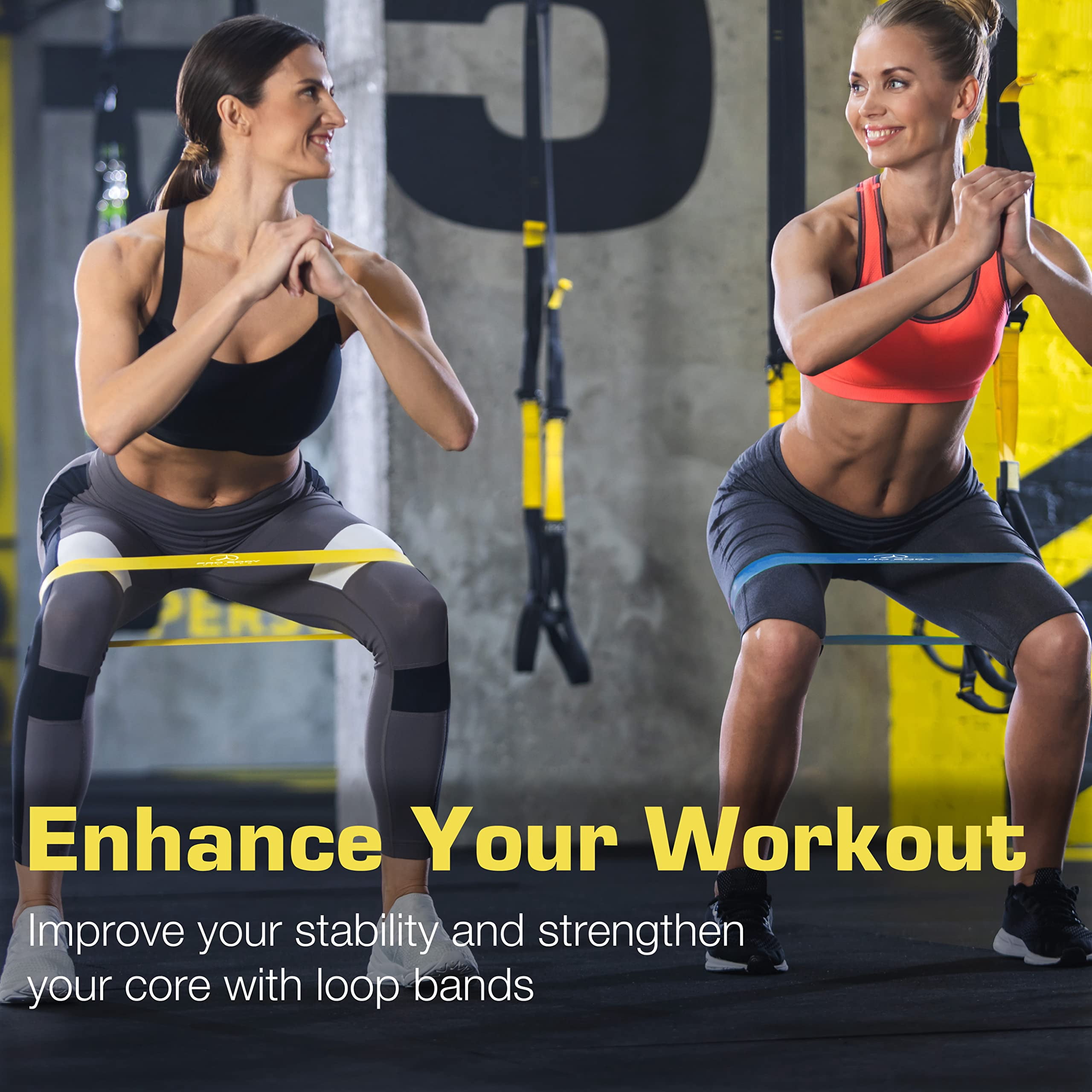 Ring Set With 14-inch Magic Circle  9-inch Exercise Ball 5 Resistance Bands Pump Guides & Storage Bag For Core Strength Balance Stability