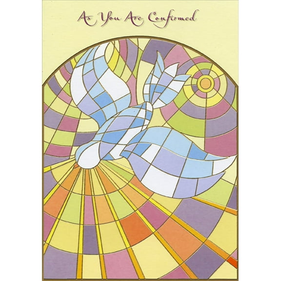 Designer Greetings Mosaic Dove Confirmation Card