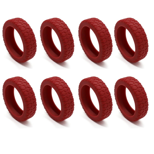 Luggage Compartment Wheel Protection Cover Wear Resistant Silicone Protection Cover For Suitcase/Office Chair Caster Red 4pcs