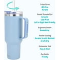 thumbnail image 4 of Drinco 40oz 30oz Tumbler with Handle Vacuum Insulated Stainless Steel-40oz Sky Blue, 4 of 5