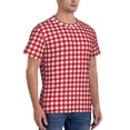 thumbnail image 5 of Rocae Red Checkboard for Men's Moisture-Wicking Crew Tee - T-Shirt for Sports, Outdoor Activities, and Casual Wear3X-Large, 5 of 9