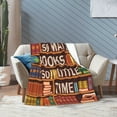 thumbnail image 5 of Book Lovers Gifts Blanket Reading Gift for Bookish Bookworms Book Lovers Club Librarian Throw Blankets Throws 50*60 in, 5 of 6