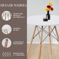thumbnail image 2 of Mesa De Comedor Redonda Estilo Eames Minimalista Moderna blanco 6.49 pulg Pido Todo E-MDCR4M-WH, 2 of 5