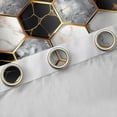 thumbnail image 4 of Castle Fairy Geometric Honeycomb Black Out Curtains for Boys Girls,Gradient Marble Curtains Pack of 2 (42x63 Each),Abstract Marbling Hexagon Bedroom Curtains,Luxury Bedroom Decor, 4 of 6