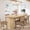 Natural wood color - 1800, variant on Oval Dining Table for 6-8 People, Long Large Kitchen Table with Thick Sturdy Wooden Base, Farmhouse Dining Room Table for for Kitchen, Living Room, Office