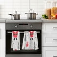 thumbnail image 4 of Yayeee 100% Cotton Hand Towels for Bathroom 16" x 28" Soft Absorbent Kitchen Towel, Gray Christmas Santa, 4 of 7