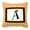 Letter A, variant on Monogram Letter Fabric Decorative Pillow