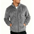 thumbnail image 6 of KeShDi Jackets for Men's Casual Long Sleeve Jackets Turndown Collar Outerwear Fuzzy Coats with Pockets Gray M, 6 of 8