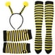 thumbnail image 1 of 1 juego de disfraz de abeja para niño, diadema de abeja, guantes largos a rayas y medias., 1 of 7