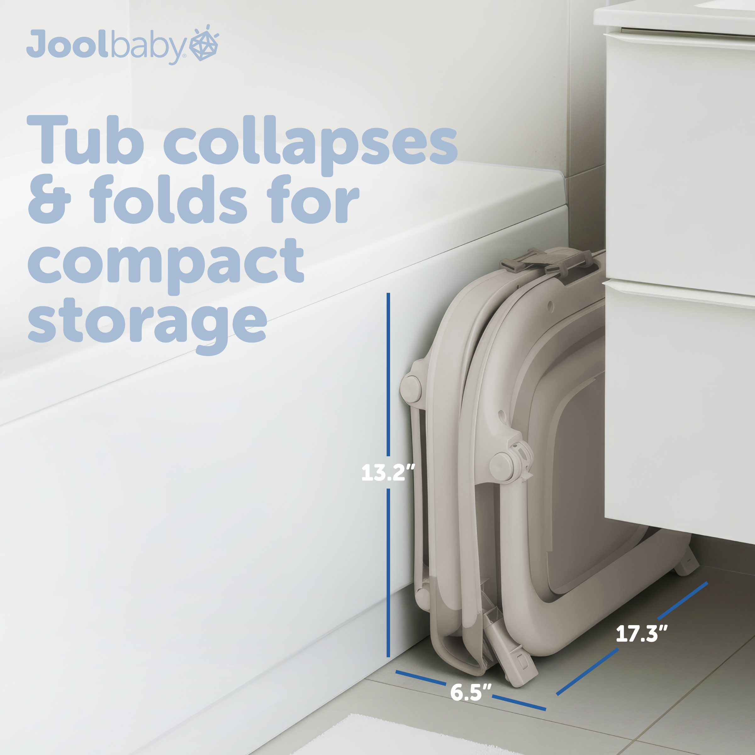 Jool Baby Foldable 3-Stage Baby Bathtub, Oatmeal photo 5