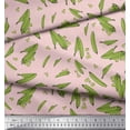 thumbnail image 2 of Soimoi Pink Cotton Duck Fabric Green Peas Vegetable Decor Fabric Printed Yard 56 Inch Wide, 2 of 3