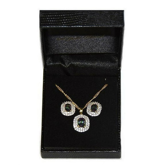 Lot of 34 Sets of Women's Genuine Mystic Quartz Pendant & Earrings