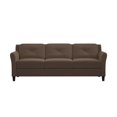 thumbnail image 2 of LifeStyle Solutions Harvard Sofa in Brown Microfiber Upholstery, Brown, 2 of 9