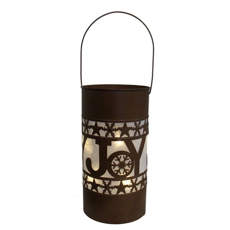 15" Shimmering LED Lighted "Joy" Battery Operated Christmas Lantern
