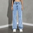 thumbnail image 6 of CHEEREAM Baggy Stretchy Jeans for Womens High Waisted Trendy Wide Leg Denim Pants Boyfriend Trouser with Patch Pockets, 6 of 7