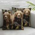 thumbnail image 3 of Hunting Bear Pillow Covers Inch Set of Throw Pillow Covers for Toddler, Cushion Covers,Cute Bear Natural Decorative Pillow Covers for Sofa Couch, 3 of 5