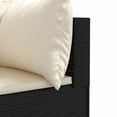 thumbnail image 3 of vidaXL 9 Piece Garden Sofa Set with Cushions Black Poly Rattan, 3 of 5