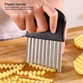 thumbnail image 4 of Cortador de Papas Fritas, Cortador de Papa, Práctico Con Manejo de PlásTiCo Resistente a la Corrosión A Prueba de Óxido para Cebollas de Papas, 4 of 7