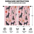 thumbnail image 2 of Blackout Kids Curtains,Schnauzer Dogs and Flowers Childrens Insulated Curtains Set Of 2,Bedroom Essentials,Toddler Room Decor 42x63in(106x160cm), 2 of 4