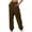 Brown, variant on Staron Women's Sweatpants Casual Tapered Pants High-Waisted Elastic Lace-Up Zipper Pocket Comfy Relaxed Lounge Pants, Navy L