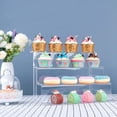 thumbnail image 4 of 2 pcs 4 Tier 12x 9 Inch Acrylic Display Stand Riser Shelf Clear Risers Perfume Stand for Tier Tiered Decoration and Organize Step Cupcakes Table Cabinet Countertops Collectibles, 4 of 7