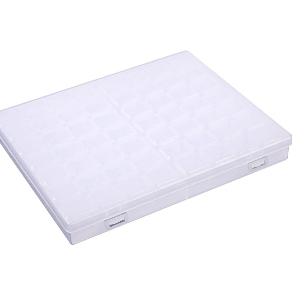 3sets Polypropylene(PP) Craft Organizer Case sets 56 Grids Bead Containers for Jewelry Small Accessories Rectangle Clear 21.2x17.5x2.7cm