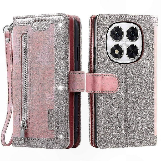 Zipper Wallet Case for Redmi Note 14 Pro 5G and Poco X7 5G Protective Cover with Card Slots