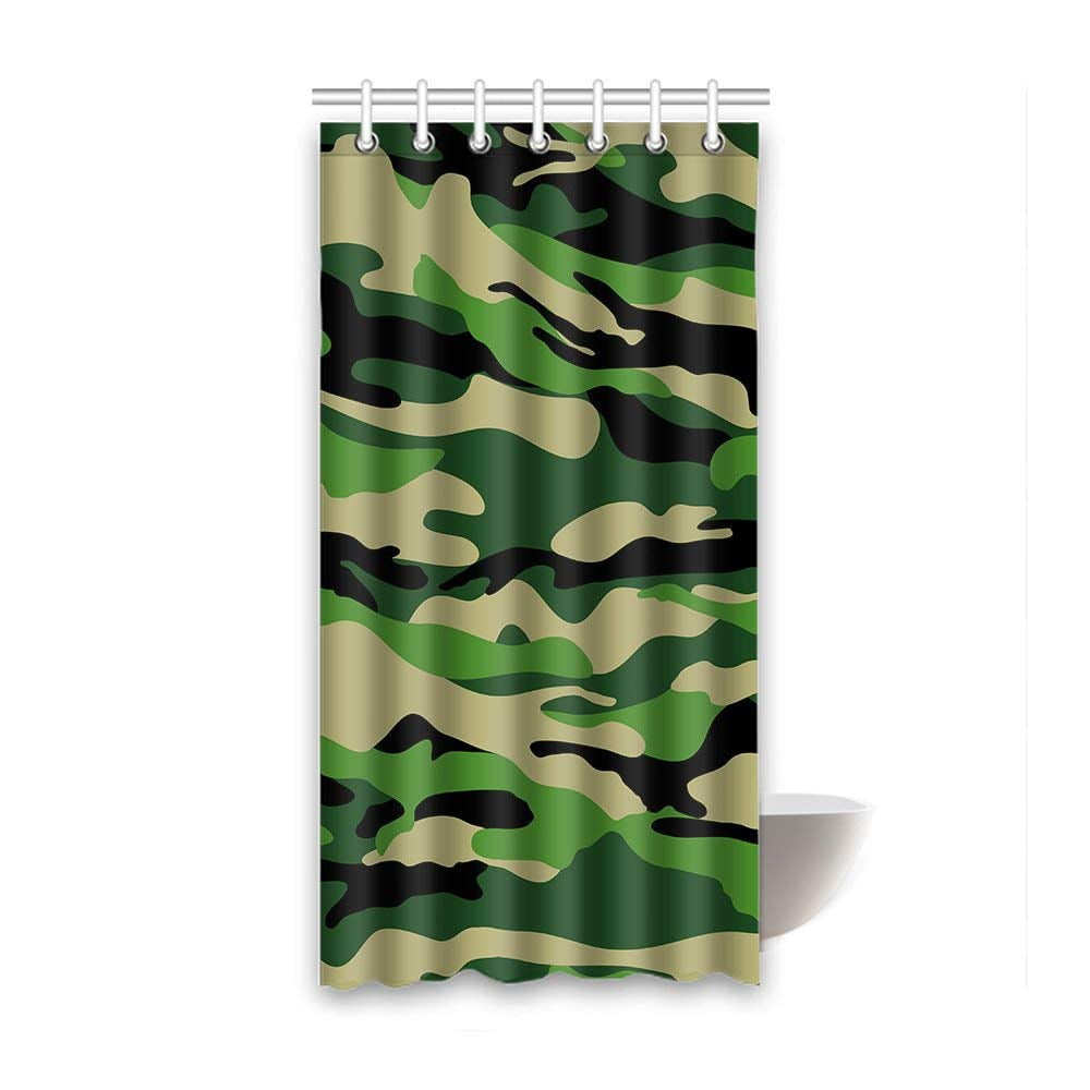 ARTJIA Camouflage Waterproof Polyester Bathroom Shower Curtain 36x72 Inches