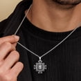 thumbnail image 2 of Saint Benedict Necklace For Men Stainless Steel St Benedict Medals Pendants Necklace Amulet Jewelry, 2 of 8