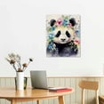 thumbnail image 3 of JEUXUS Cute Panda Canvas Print Wall Art for Kids Room, Watercolor Animal Panda Portrait Picture Paintings Vintage Framed Artwork for Bathroom Bedroom Living room Office Wall Decor, 3 of 5