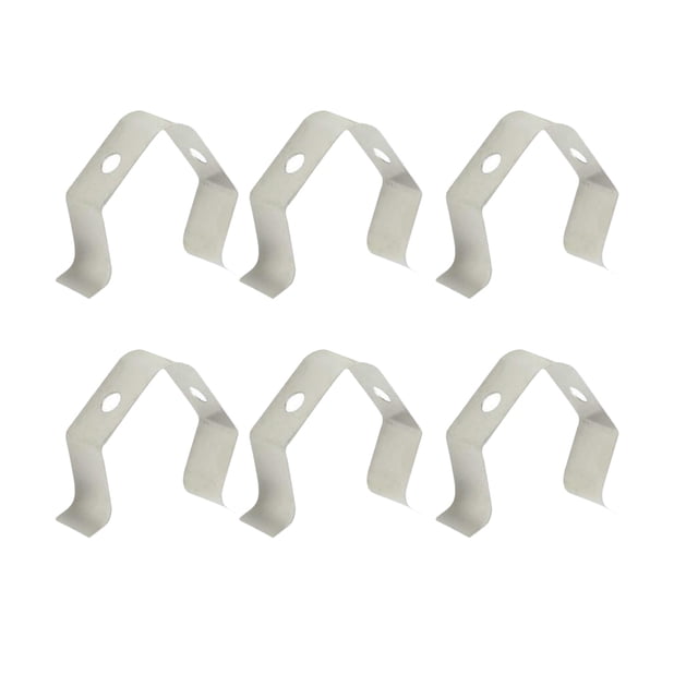 6pcs Meat Thermometer Probe Clip Holder Thermometer Holder Barbeque Holder for Temperature Readings Smoker Grill Oven BBQ (Silver)