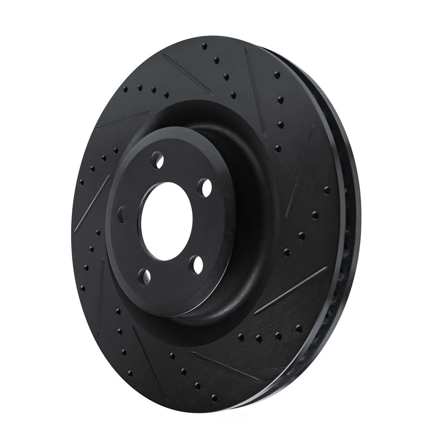 Dynamic Friction Company 633-54279R DFC Brake Rotor - Drilled And Slotted - Black