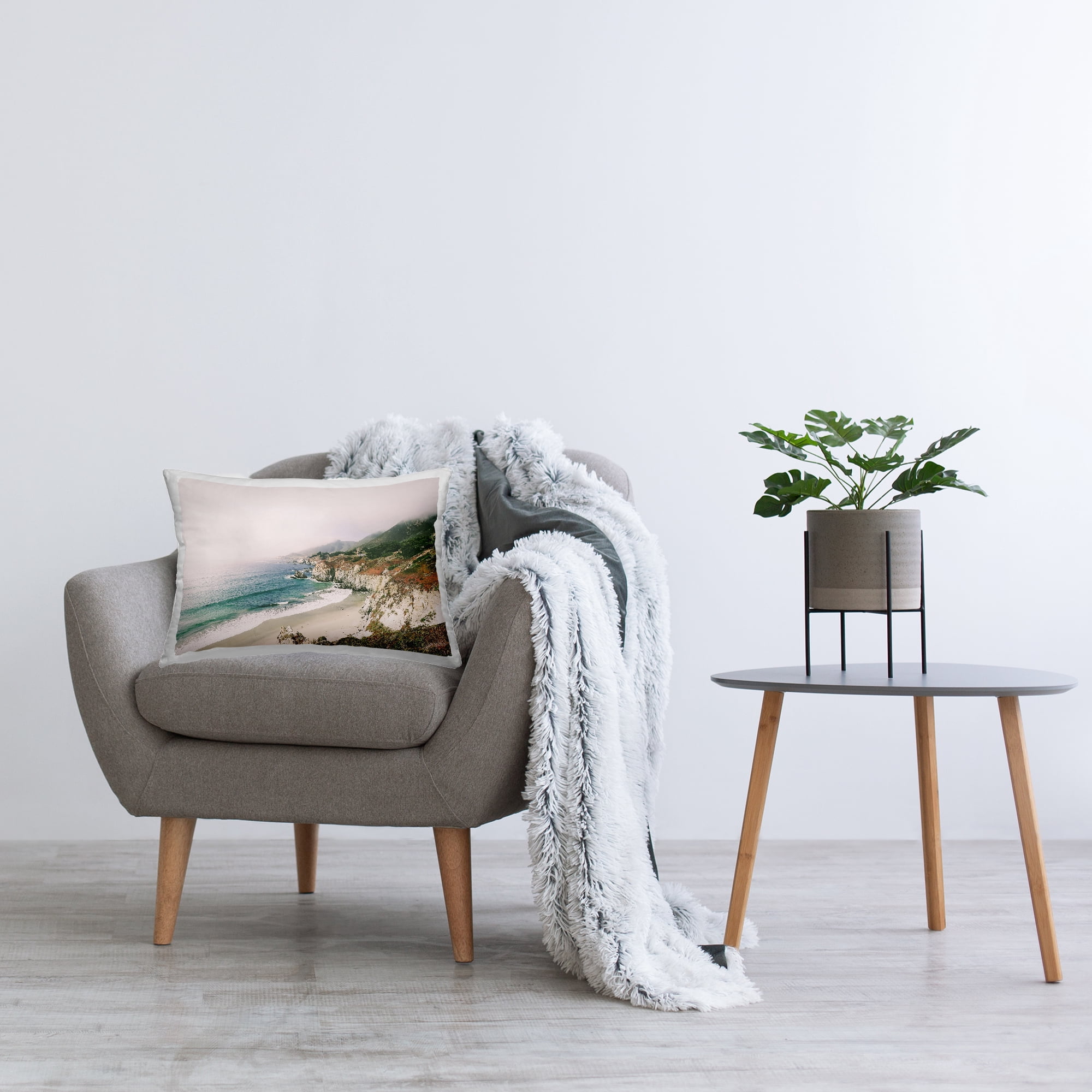 Stupell Industries Big Sur Coast View Decorative Printed Throw Pillow Design by Sisi and Seb.