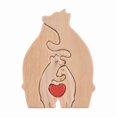 thumbnail image 1 of Estatua de la Familia del Oso de Madera Rompecabezas de Arte Familiar Adorno de Escritorio Rompecabezas del CorazóN Familiar DecoracióN del Hogar Regalo del DíA de la Madre,B, 1 of 1