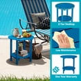 thumbnail image 3 of Nalone HDPE Adirondack Outdoor Side Table, Outdoor Coffee Table Double Layer With Shelf All Weather Use Patio Deck Table, Outside Coffee Side End Table, Navy Blue, 3 of 7