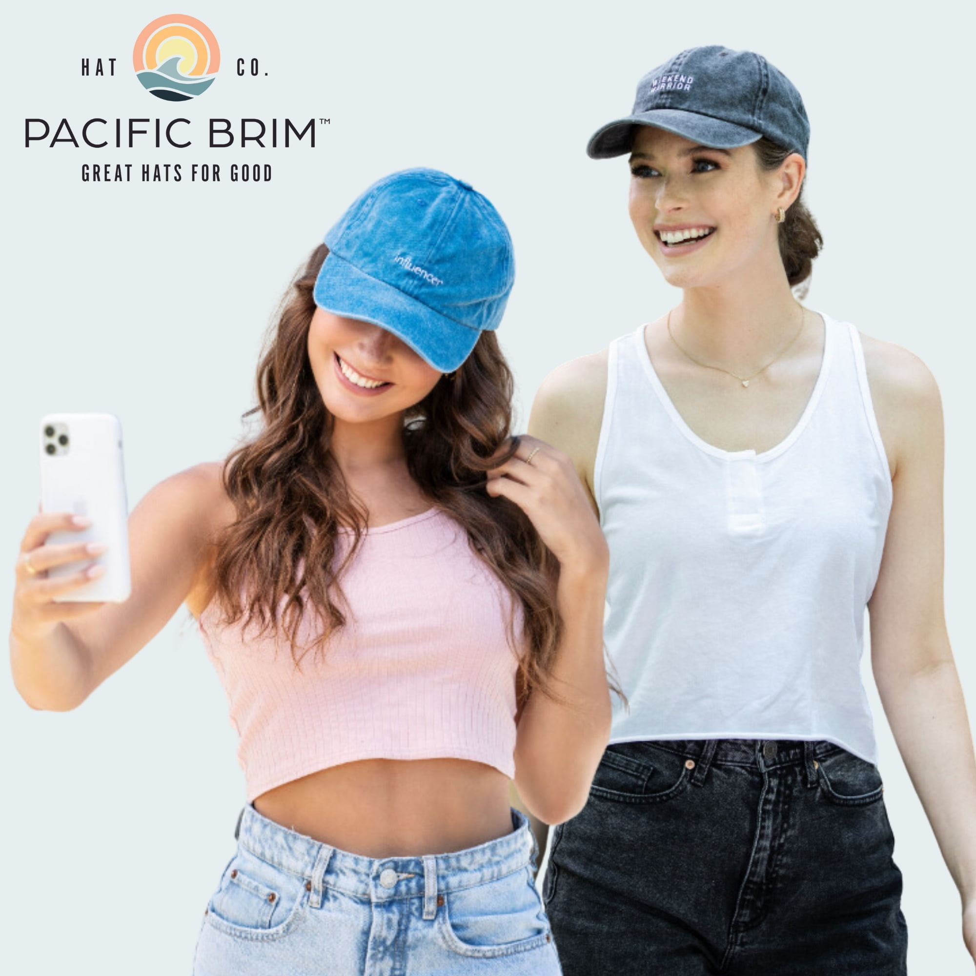 Pacific Brim Classic Baseball Cap Cotton Adjustable Dad Hat  display picture 1