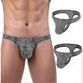 thumbnail image 3 of Men's Leopard Print Thong G-string Underwear Tw, 3 of 3