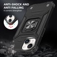thumbnail image 7 of FIEWESEY iPhone 15 Case,iPhone 15 Pro Case,iPhone 15 Plus Case,iPhone 15 Pro Max Case,Military Grade Shockproof Hard Back Ring Stand Armor Case for iPhone 15 Series - iPhone 15 (Black), 7 of 7