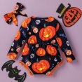 thumbnail image 2 of Body Bébé Mignon à Manches Longues avec Pompon + Bandeau Halloween, 2 of 6