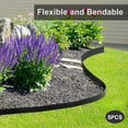 thumbnail image 4 of Black 5Pcs Steel Lawn Edging Metal Landscape Edging 5"x39" Garden Border Yard Barrier, 4 of 13