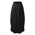 thumbnail image 4 of Falda larga mujer Falda larga para mujer, cintura elástica, dobladillo dividido, bolsillos, suave, suelta, sólida, hasta el tobillo, falda acampanada 1 1, 4 of 5