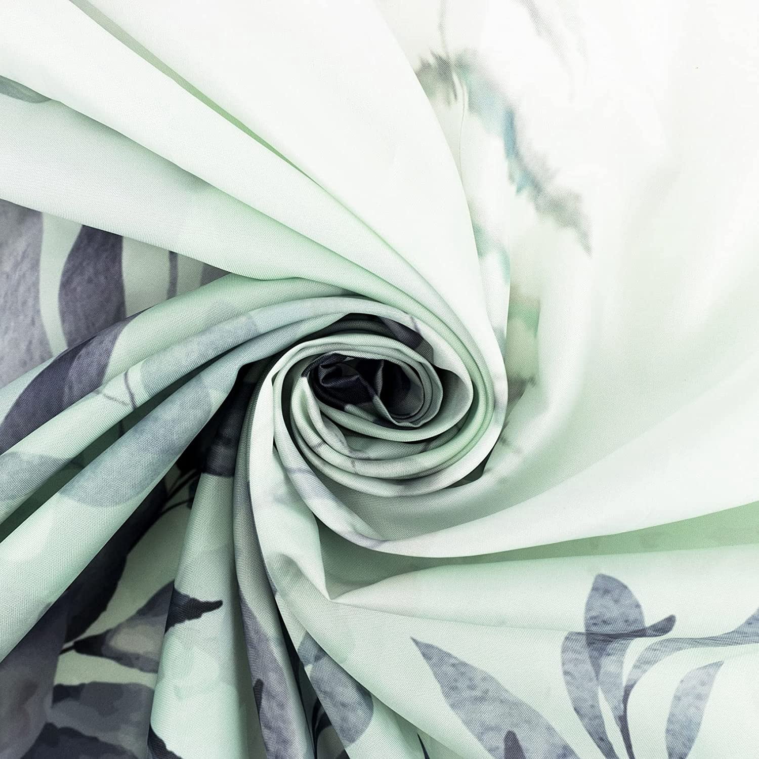 Teal Leaf Shower Curtain Eucalyptus Hummingbird Bird Shower Curtains White Green Leaves Botanical Plant Floral Cottagecore Aesthetic Bathroom Curtain 12 Hooks Durable Fabric 72X72Inches