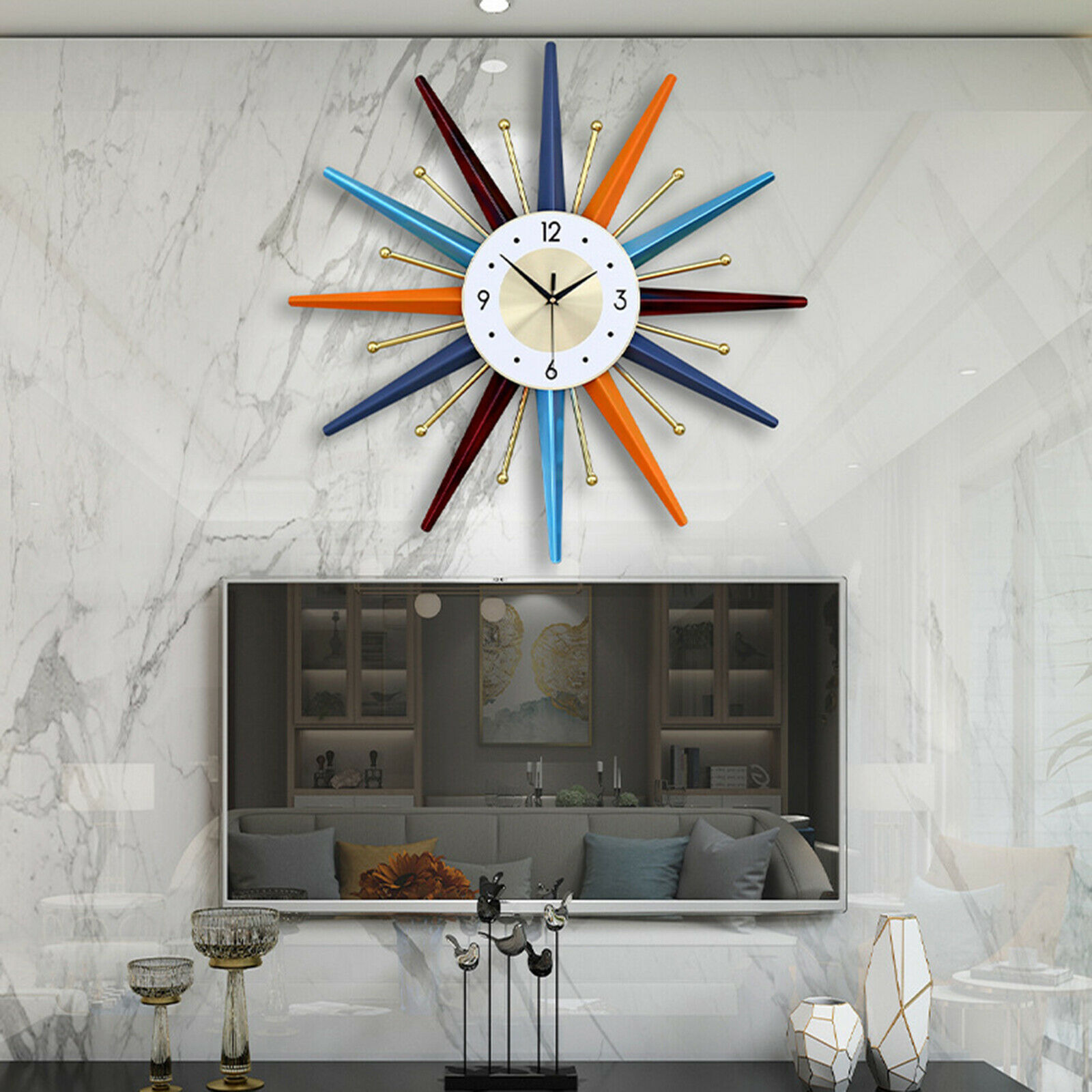 Earth And Moon Art Smart Wall Clock With Voice Control Function